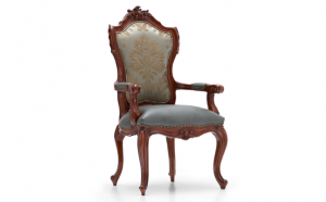 Product picture：Furniture factory 大风范 Home Furniture product name 《Light wood carved fabric dining chair》议价