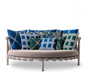 Product picture：Furniture factory 笋卯家居 Outdoor furniture product name 《Blue green woven rope leisure outdoor sofa》议价