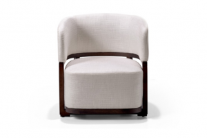 Product picture：Furniture factory 宝玛仕 Home Furniture product name 《Wooden frame fabric arc-shaped leisure chair》议价