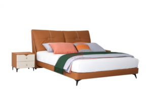 Product picture：Furniture factory 嘉彤家具 Home Furniture product name 《Brown contracted leather bed》议价