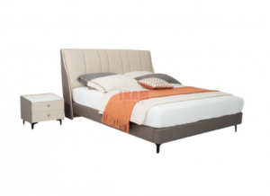 Product picture：Furniture factory 嘉彤家具 Home Furniture product name 《Light rice brown leather bed》议价
