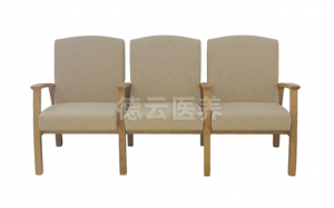 Product picture：Furniture factory 德云医养 Medical furniture product name 《Wooden three-person waiting chair》议价