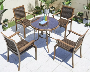 Product picture：Furniture factory 晏歌家具 Outdoor furniture product name 《Cafe garden dining table and chair》议价