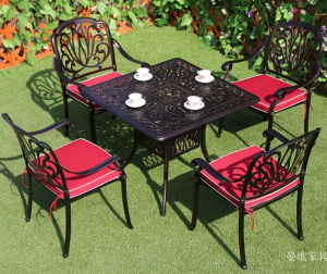 Product picture：Furniture factory 晏歌家具 Outdoor furniture product name 《Cast aluminum carved leisure table》议价