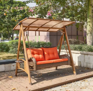 Product picture：Furniture factory 晏歌家具 Outdoor furniture product name 《Rattan outdoor double swing chair》议价