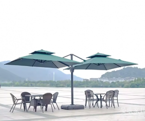 Product picture：Furniture factory 晏歌家具 Outdoor furniture product name 《Double-sided outdoor parasol》议价