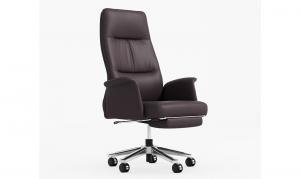 Product picture：Furniture factory 方政家具 Office furniture product name 《Dark brown leather reclinable office chair》议价