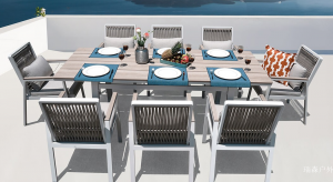 Product picture：Furniture factory 瑞森户外 Outdoor furniture product name 《Elegant outdoor dining tables and chairs》议价