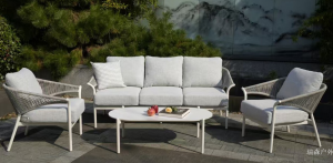 Product picture：Furniture factory 瑞森户外 Outdoor furniture product name 《Rice white rattan soft outdoor sofa》议价