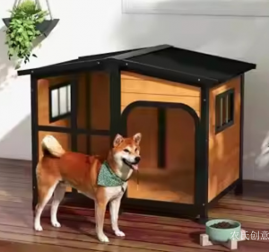 Product picture：Furniture factory 农氏创意 Pet furniture product name 《Wooden indoor and outdoor dog houses》议价