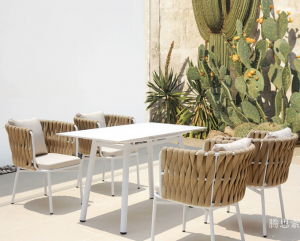 Product picture：Furniture factory 腾思索 Outdoor furniture product name 《Woven leisure outdoor table and chair》议价