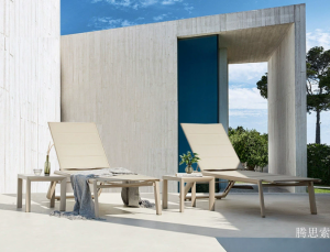 Product picture：Furniture factory 腾思索 Outdoor furniture product name 《Casual lounge chair in light beige》议价