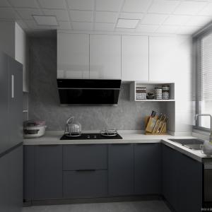 Product picture：Furniture factory 韩信全屋 Bathroom furniture product name 《White and gray inlaid storage cabinet》议价