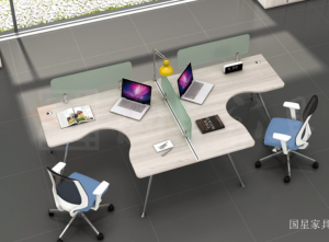 Product picture：Furniture factory 国星家具 Office furniture product name 《Shallow wood open office desk》议价