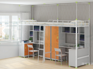 Product picture：Furniture factory 国星家具 Office furniture product name 《Orange and White LCL double bed》议价