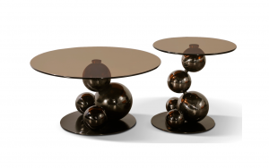 Product picture：Furniture factory 鹤铭家具 Home Furniture product name 《Tea table with brown and white color combination》议价