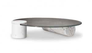 Product picture：Furniture factory 鹤铭家具 Home Furniture product name 《Gray marble shaped coffee table》议价