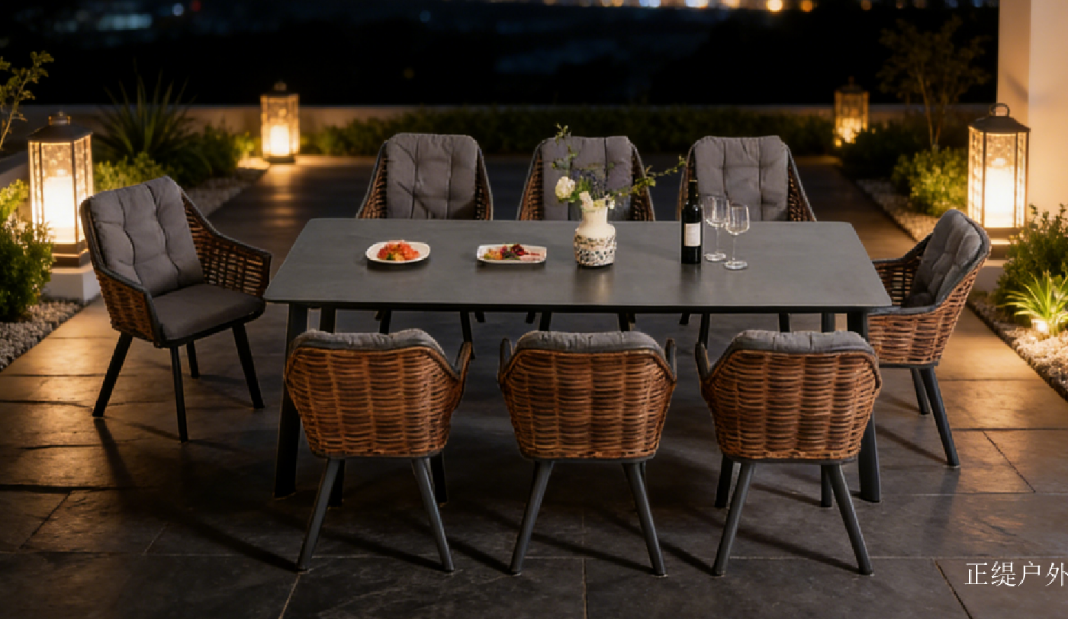 正缇户外 Outdoor furniture Product 《Wicker square table and lounge chair》【图1】