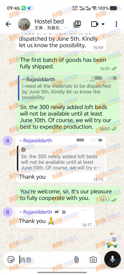 Guangdong MuQi Furniture Co., Ltd.past-Case：Repeat Bulk Order from Indian Buyer【图1】