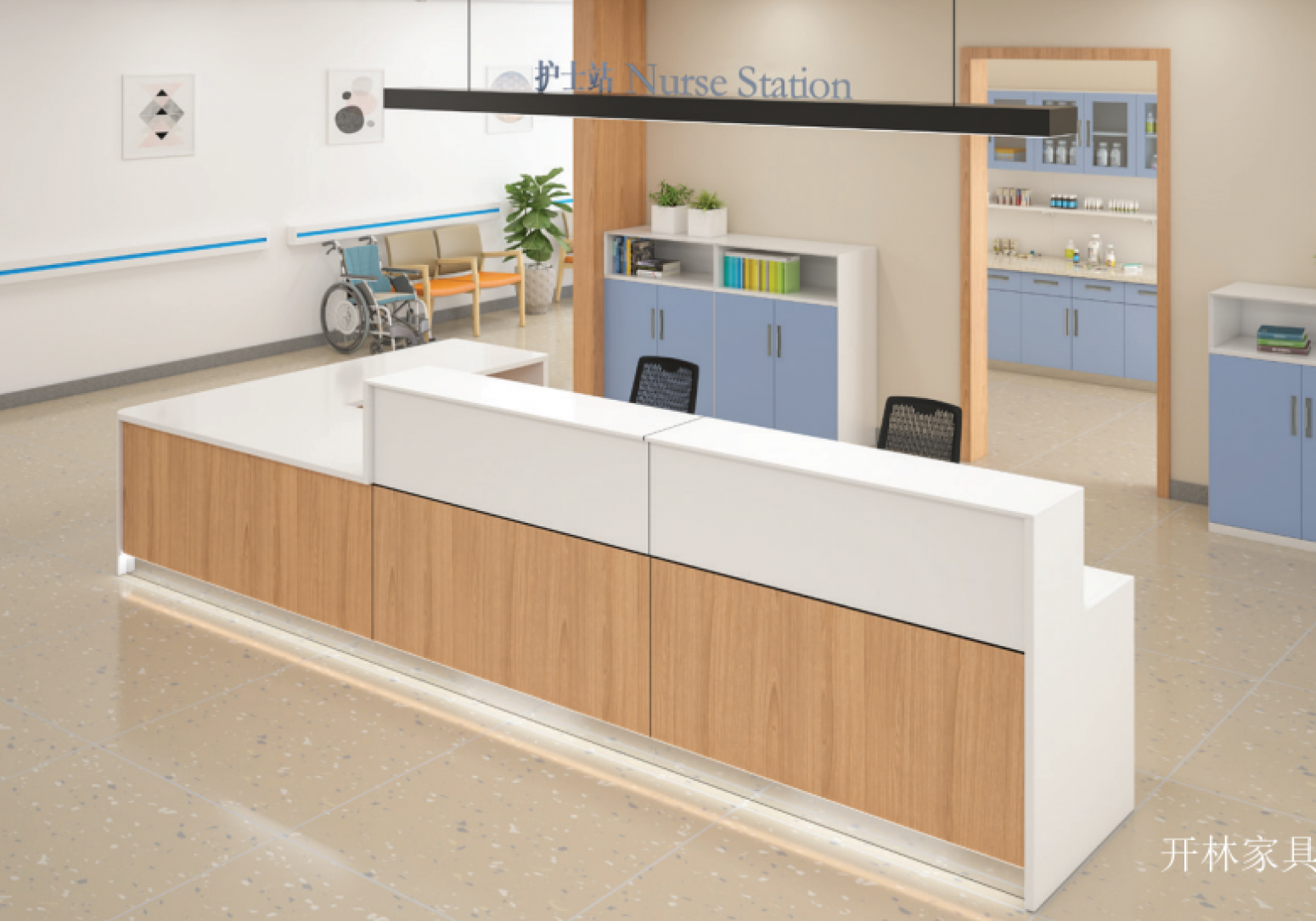 开林家具 Medical furniture Product 《L-shaped nurse station platform》 开林家具 Medical furniture Product 《L-shaped nurse station platform》【图0】