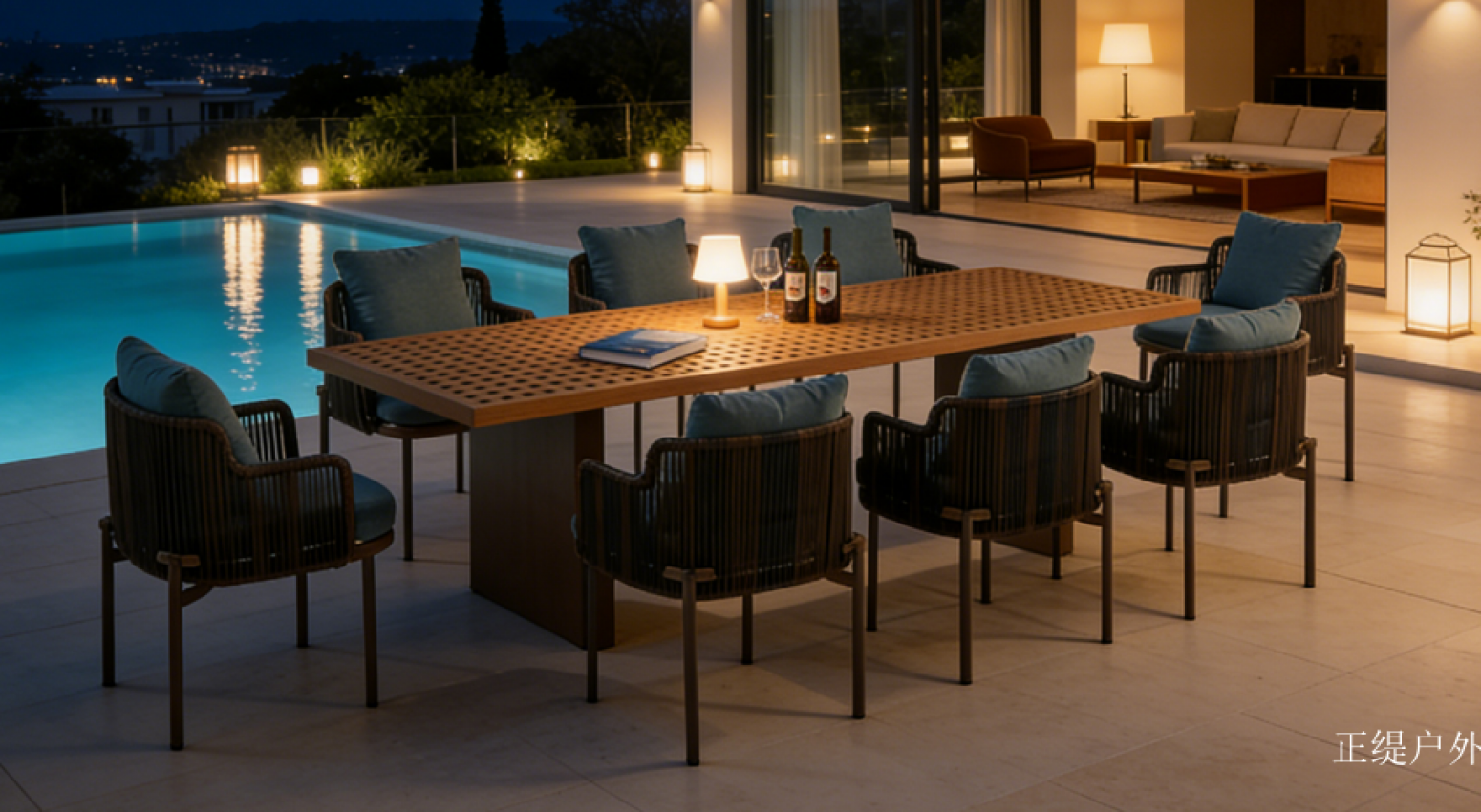 正缇户外 Outdoor furniture Product 《Recessed long table and rattan chair set》 正缇户外 Outdoor furniture Product 《Recessed long table and rattan chair set》【图1】