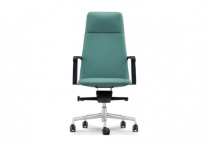 Product picture:Furniture factory 高准家具 Office furniture product name 《Dark green leather high-backed office chair》议价